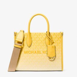 Michael Kors Mirella Small Ombré Signature Logo Crossbody Bag, Daisy Yellow